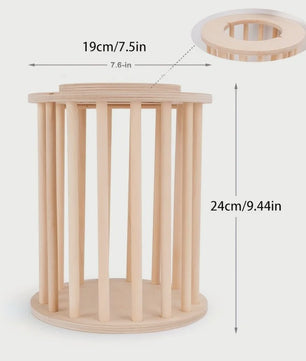 Houten Hooibak met Deksel voor Konijnen en Kleine Huisdieren