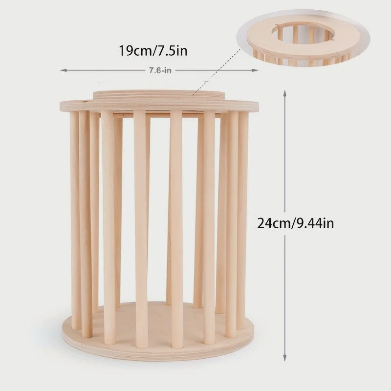 Houten Hooibak met Deksel voor Konijnen en Kleine Huisdieren