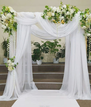 Witte Transparante Tule Gordijnen - Sfeervolle Decoratie voor Huis & Fotografie