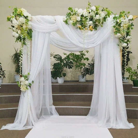 Witte Transparante Tule Gordijnen - Sfeervolle Decoratie voor Huis & Fotografie