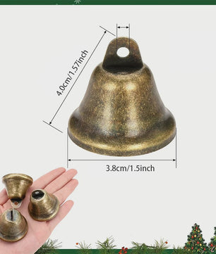 Vintage Messing Belletjes 38mm - DIY Knutselpakket voor Windgordijnen, Kerst & Huisdier Training