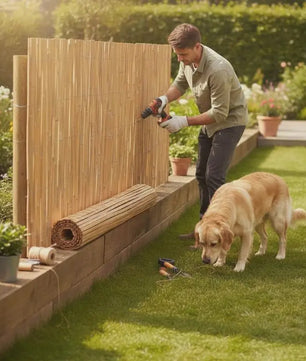 Premium Bamboe Tuinscherm 100x600cm - Natuurlijk en Duurzaam