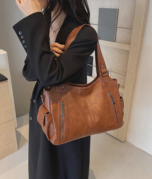 Stijlvolle PU Lederen Schoudertas voor Dames - Zacht & Fashionable