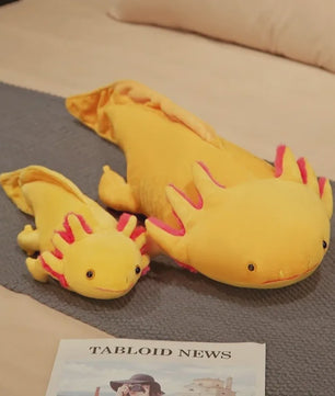 Knuffel Axolotl / Salamander Pluche Speelgoed (23cm/45cm) - Zacht Kussen & Sleutelhanger