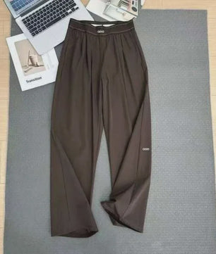 Dames Zomer Broek Hoge Taille Wijde Pijpen Ademend Casual Yoga Sweatpants
