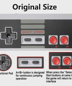Retro NES Controller - Klassieke 8-bit Gamepad voor Nintendo NES/FC Console