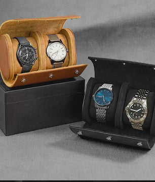 Reis Etui voor Horloges - Opbergrol voor 3 Horloges met Uitneembare Kussens