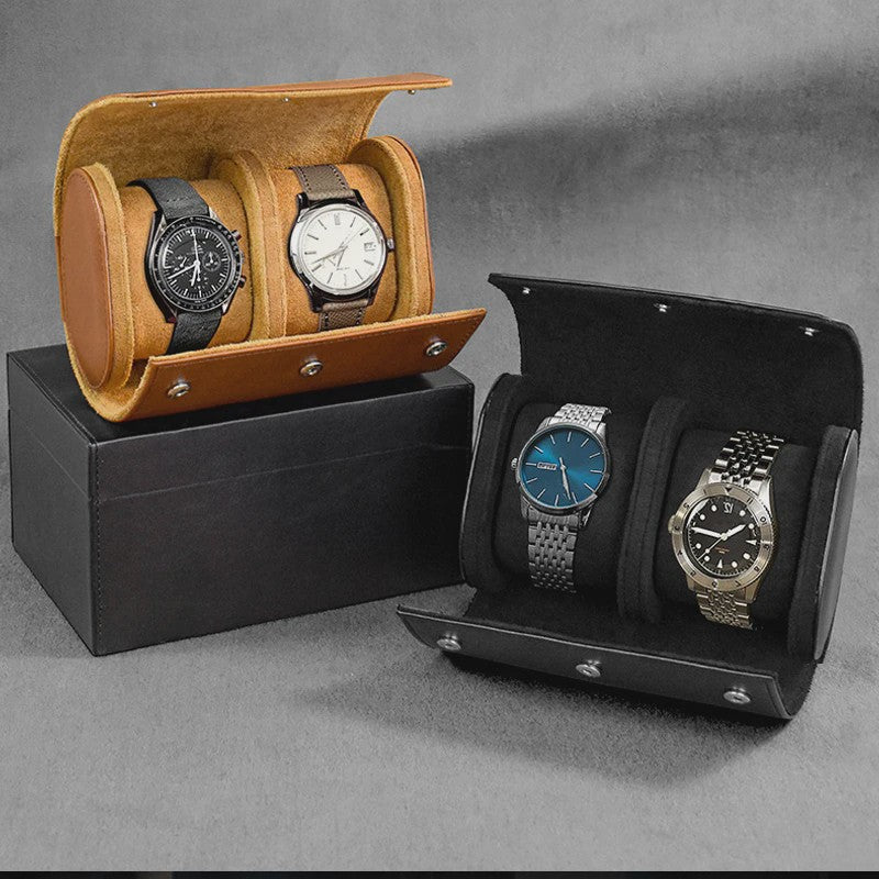 Reis Etui voor Horloges - Opbergrol voor 3 Horloges met Uitneembare Kussens