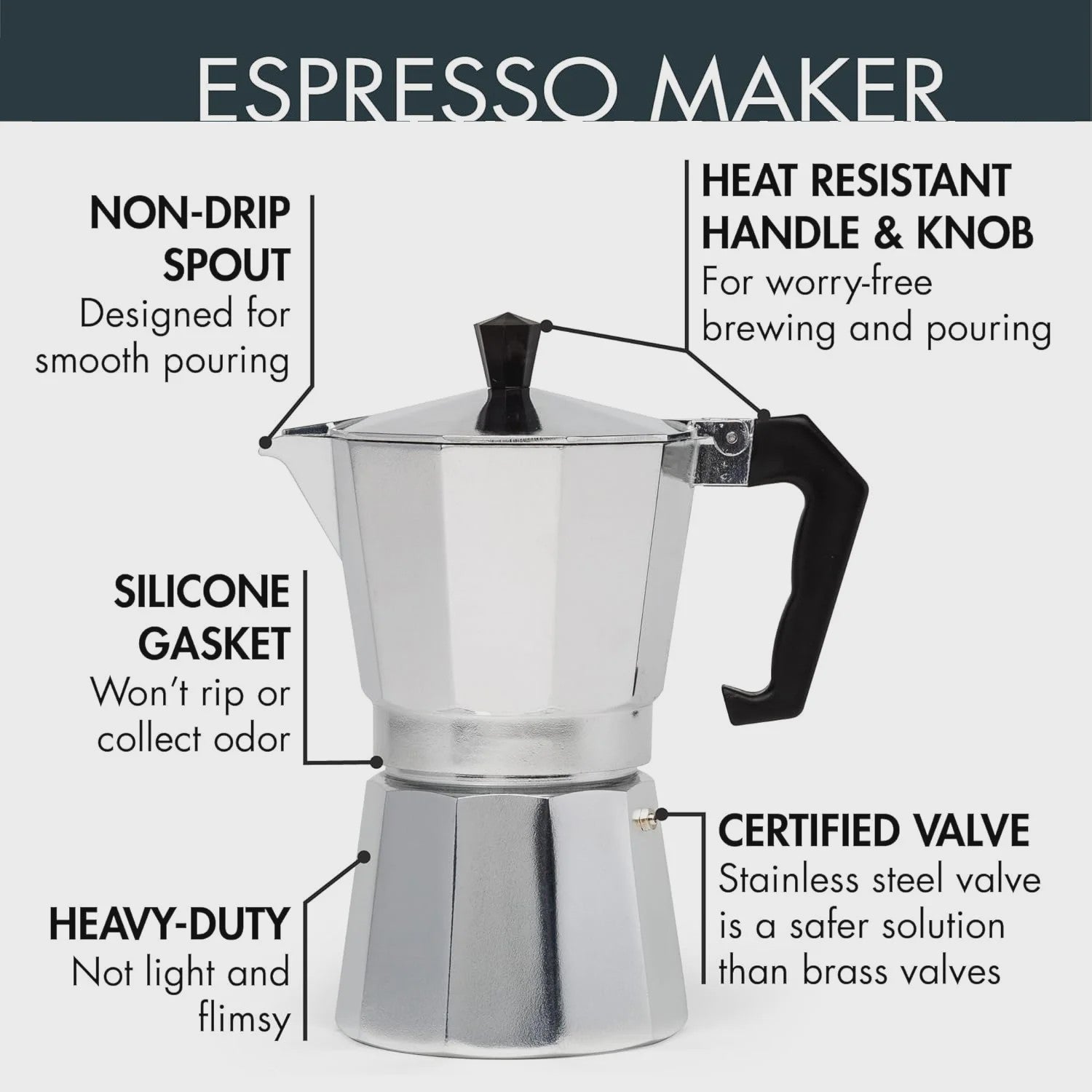 Klassieke Aluminium Moka Pot Espressomaker - Cubaanse Koffie voor Thuis & Camping