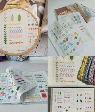 Uitgebreide Set Borduurboeken: Leer Alle Steken met Inclusief Garen & Hoop