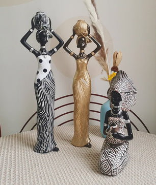 Afrikaanse Retro Decoratie Beeldjes - Stijlvolle Figuren voor Huis en Kast