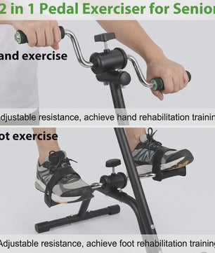 Compacte Hometrainer Fiets voor Benen en Armen - Verstelbare Weerstand - Ideaal voor Senioren en Zittend Gebruik