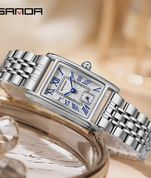SANDA 1116 Elegante Dameshorloge Rechthoekig - Waterdicht & Stijlvol