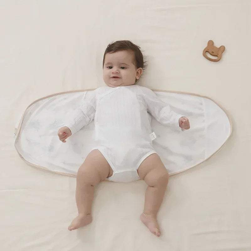 Zachte Katoenen Baby Swaddle Wrap (0-6 mnd) - Anti-schrik slaapwikkel voor pasgeborenen