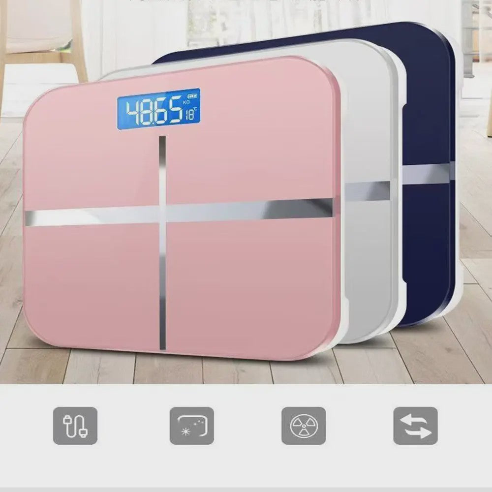 Slimme Digitale Personenweegschaal met LED Display - Precisie en Stijl voor Thuis