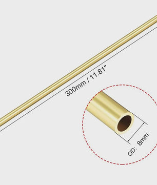 Messing Buis - Diverse Diameters & Lengtes (200-500mm) - Ideaal voor DIY Projecten