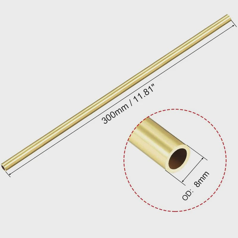 Messing Buis - Diverse Diameters & Lengtes (200-500mm) - Ideaal voor DIY Projecten