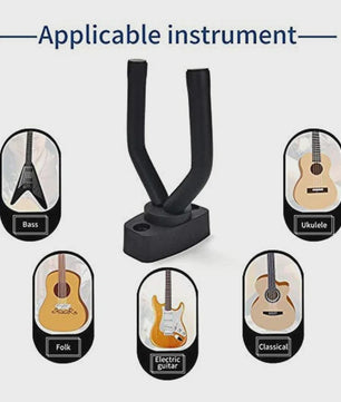 Gitaar Muurbeugel Hanger Set (1-10 Stuks) - Zwart - Universeel voor Gitaar, Bas, Ukulele