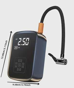 Draagbare Draadloze Luchtpomp 150PSI met LED Verlichting - Voor Auto, Motor & Fiets