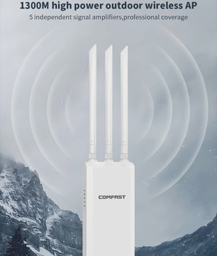 Comfast 1300Mbps Outdoor WiFi Access Point - Gigabit, Dual-Band 2.4/5.8GHz, Lange Afstand