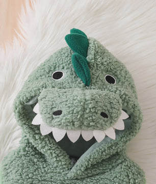 Schattig Baby Dino Kostuum Romper met Muts - 0-18 Maanden