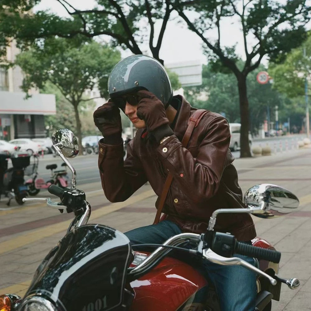 Retro Open Face Motorhelm 500TX - Compacte Vorm, Japanse/Koreaanse Stijl