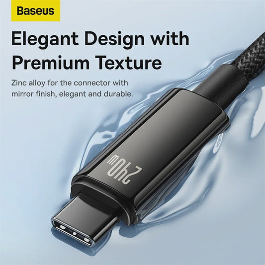 Baseus 240W PD 3.1 USB-C Kabel - Snel Opladen voor MacBook, Samsung, Xiaomi, iPad