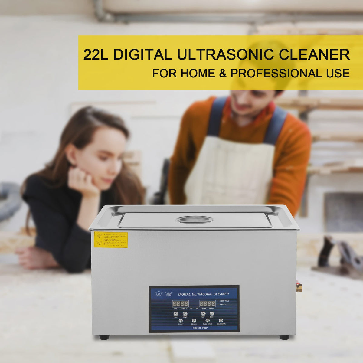 22L Digitale Ultrasone Reiniger met Verwarming en Dubbele Frequentie (28/40kHz)