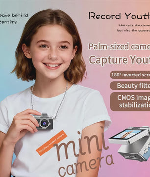 Ourlife Mini Retro Digitale Camera met 1.47 Inch Flip Screen & Sleutelhanger