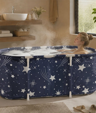 Opvouwbaar Bad voor Volwassenen - Draagbaar Home Spa Bad met Pomp & Kussen - 120cm