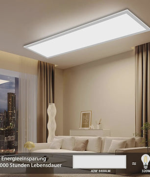 Moderne LED Plafondlamp 40W 4400LM 120x30cm Dimbare Paneellamp met Afstandsbediening
