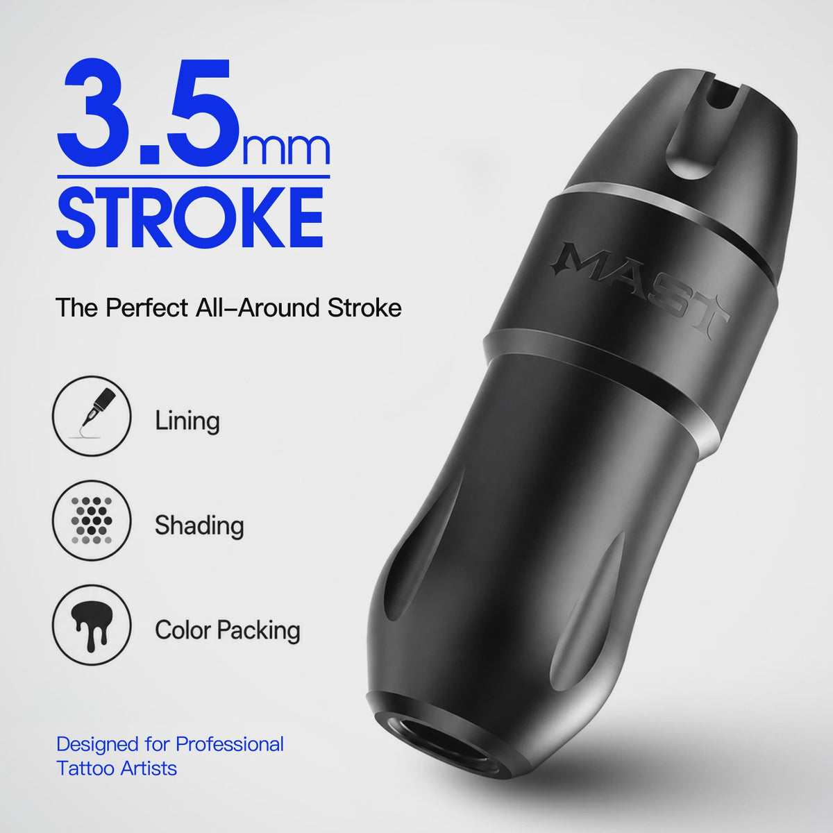 Mast Tattoo Tour Pro Draadloze Tattoomachine Pen Kit met Coreless Motor & 3.5mm Slag