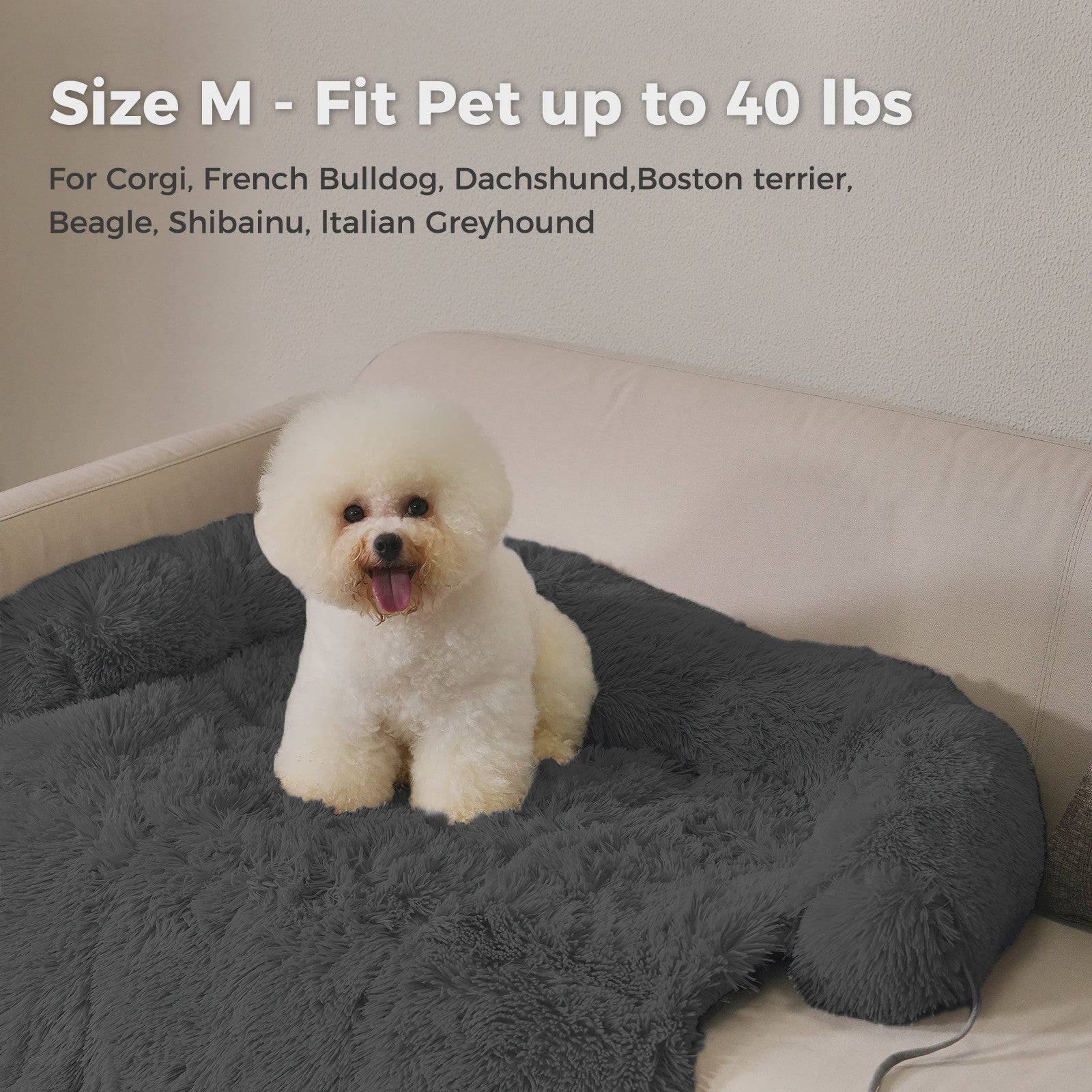 Luxe Fluffy Hondenkussen - Extra Zacht & Wasbaar Hondensofa voor Winterse Warmte