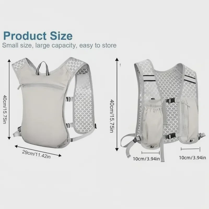 Lichtgewicht Hardloop Vest met Waterzak & Telefoonvak - Trailrunning, Hiking & Outdoor