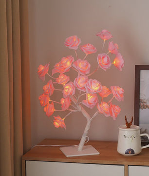 Sfeervolle Rozenboom Tafellamp - Multicolor LED Nachtlampje, USB-Powered Decoratie