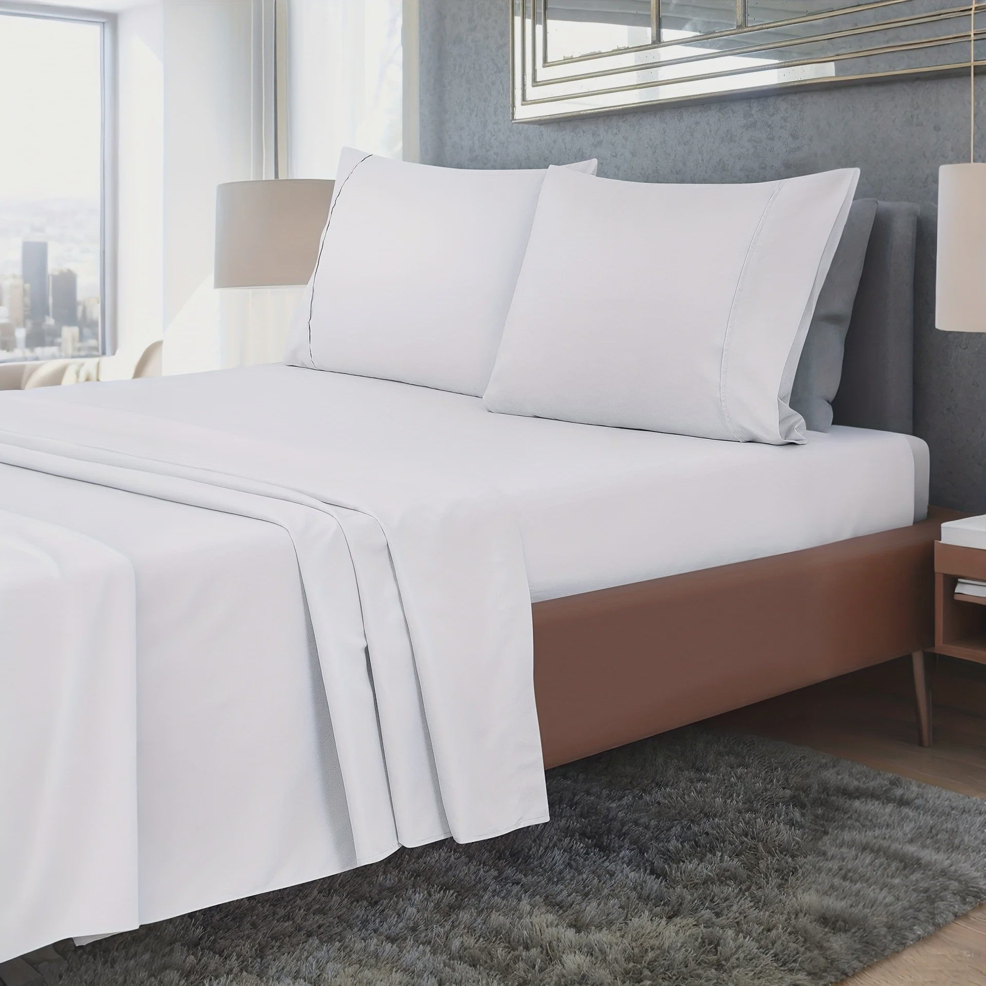 Luxe Beddengoed Set - Strijkijzeren Lakens met 1500 Draaddichtheid & Meerdere Kleuren