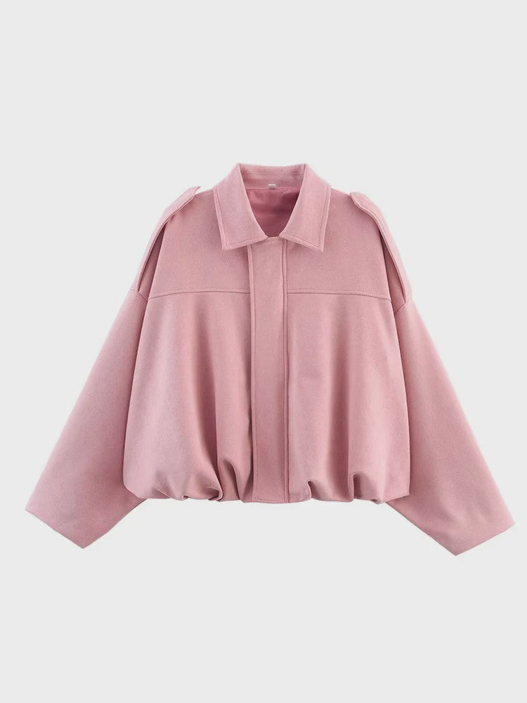 Dames Suède Bomberjack - Oversized Pasvorm, Lange Mouwen, Chic Streetwear