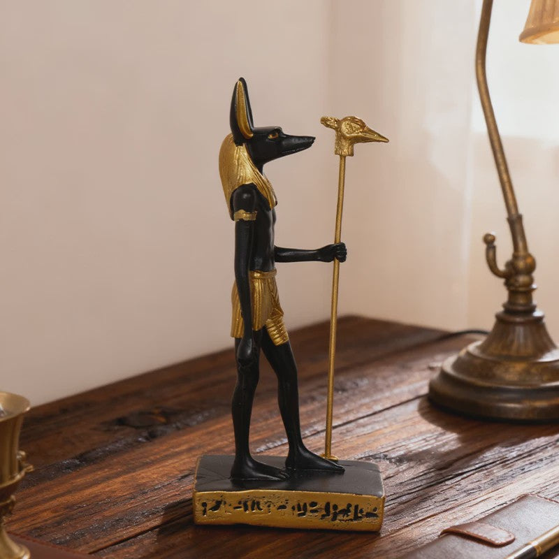 Anubis Beeld - Egyptische Mythologie Hars Decoratie voor Woonkamer, Slaapkamer & Studiekamer
