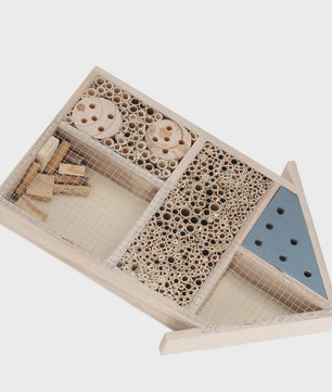 Houten Insectenhotel voor Tuin - Veilig Bijenhotel met Diverse Tunnels
