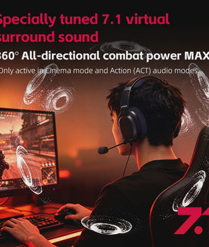 FIIO FG3 HIFI Gaming Headset: Virtueel 7.1 Surround Sound, Dual Drivers & ENC Microfoon