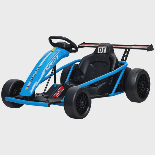 Elektrische Gokart voor Kinderen - 2x 24V Motoren, Drift Mode, Blauw