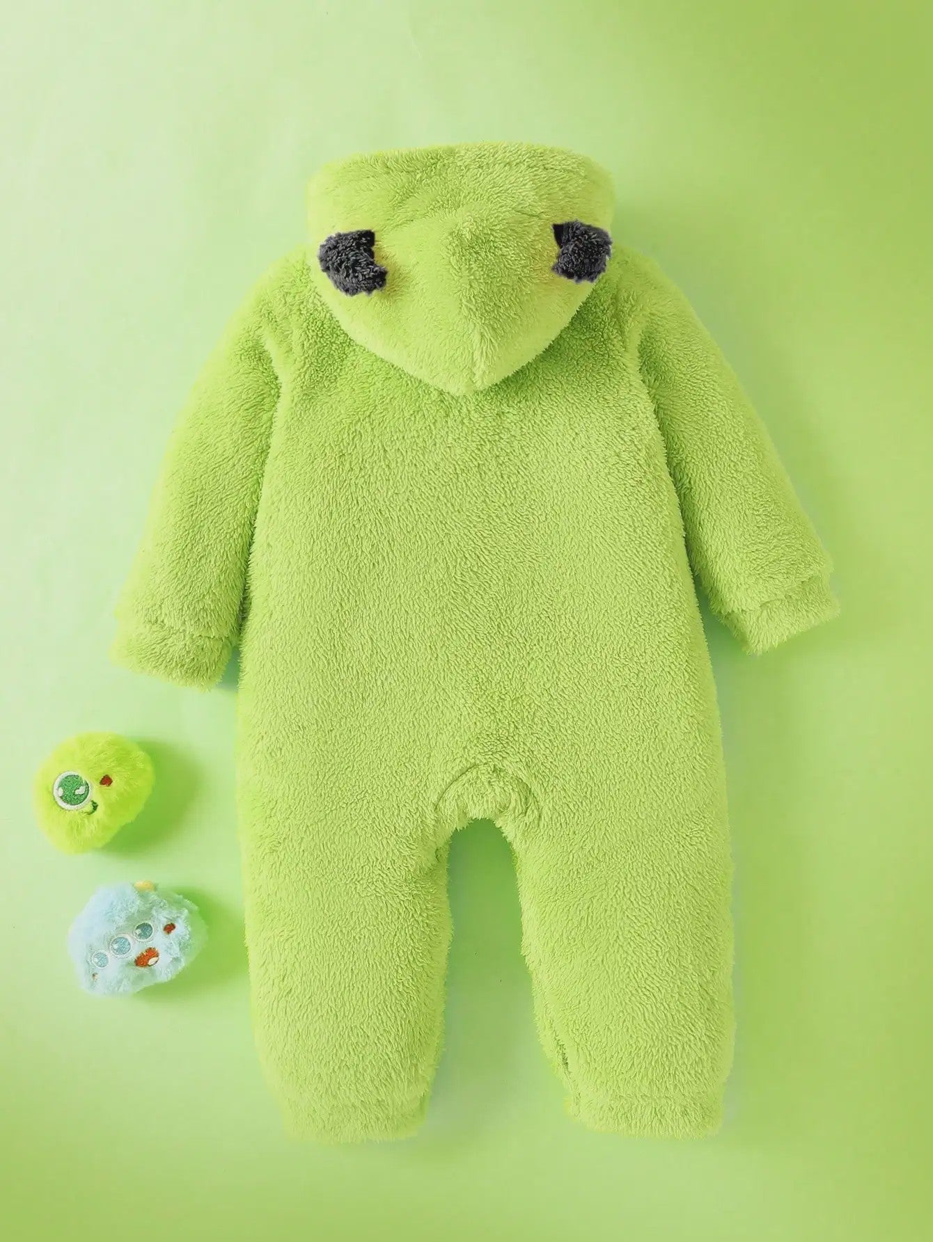 Schattige Baby Jongens Jumpsuit met Monster & Demon Oren - Pluche Pakje