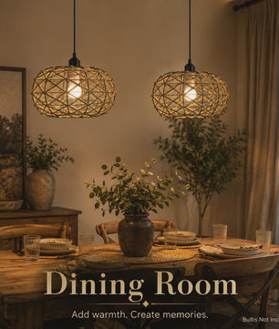Rustieke Jute Touw Hanglamp - Boho Stijl Verlichting voor Keuken, Eetkamer & Slaapkamer