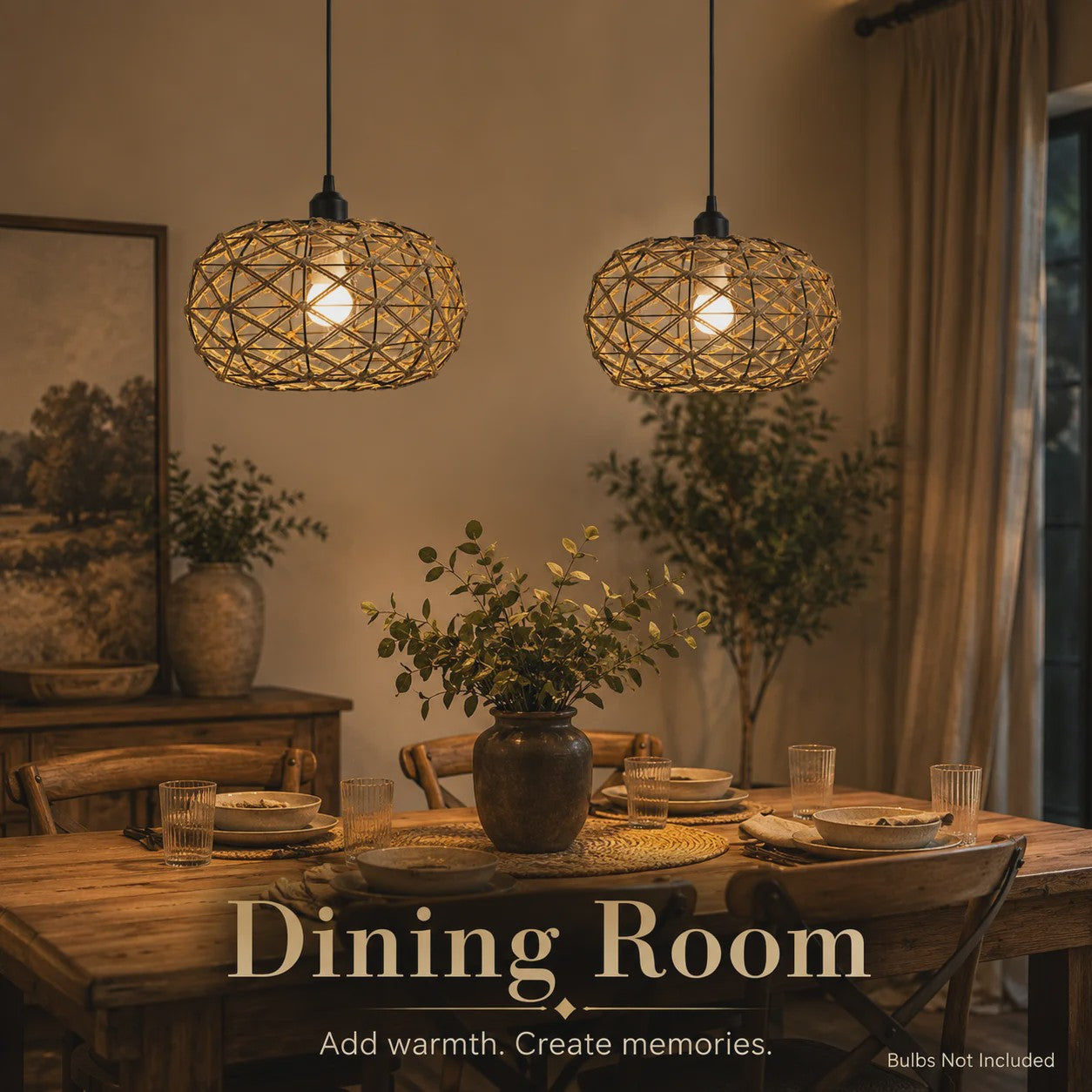 Rustieke Jute Touw Hanglamp - Boho Stijl Verlichting voor Keuken, Eetkamer & Slaapkamer