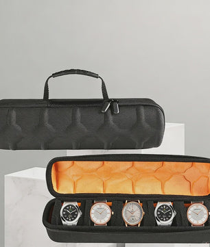 Luxe Horloge Koffer Organizer voor Heren - Draagbare Reis Etui met Anti-Beweging Bescherming