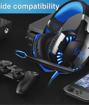 G2000 Gaming Headset met Microfoon, LED Verlichting en 50mm Speakers - PC, PS4, Xbox One