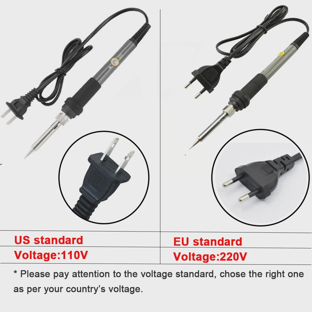 60W Verstelbare Temperatuur Soldeerbout - EU 220V / US 110V Plug - Ideaal voor DIY Reparatie