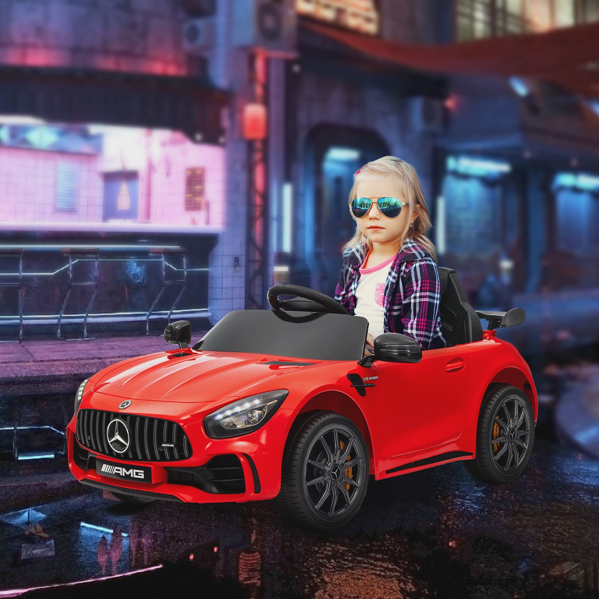 Elektrische Kinderauto Mercedes-Benz AMG GTR 12V met 2.4G Afstandsbediening