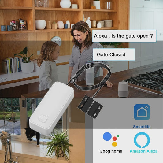 Slimme WIFI Deur Sensor - Anti-diefstal Alarm met App Meldingen