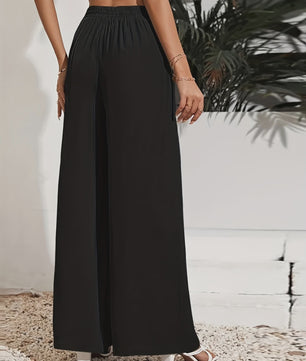 Zomerse Plus Size High Waist Straight Leg Broek - Comfortabele Stretch Stijl